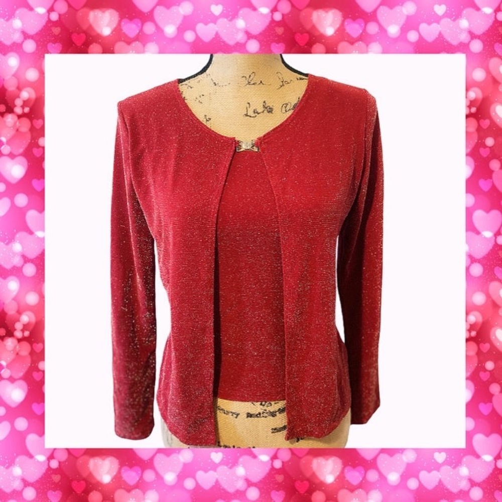 Vintage 90s Shimmer Cardigan Top